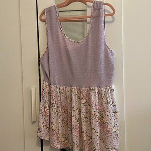 Be Stage- Lavender Floral Baby Doll top 3XL- Boutique top NWT